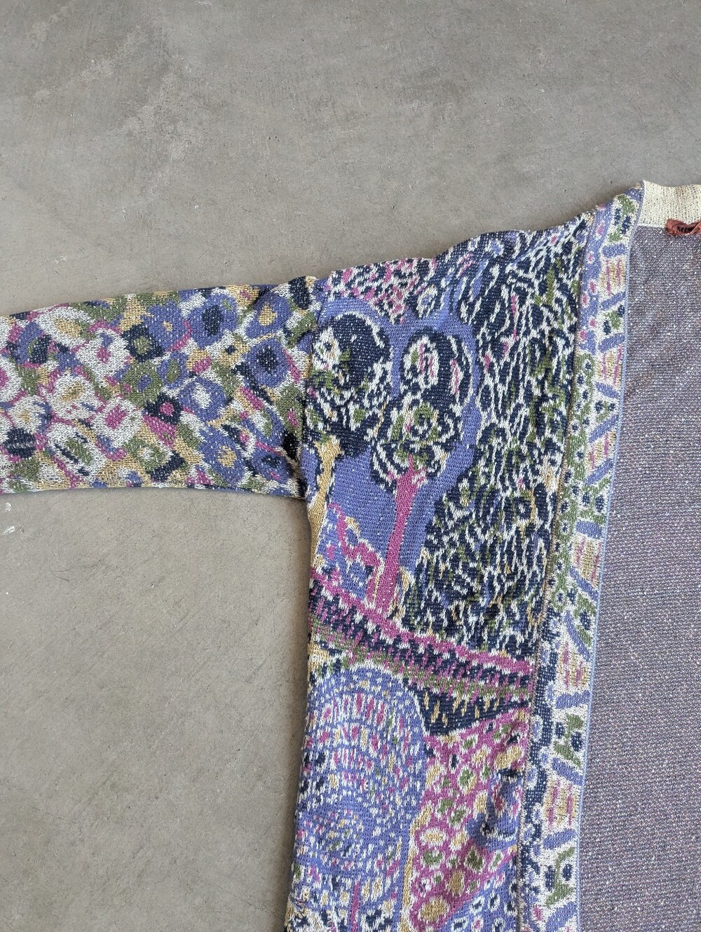 Amazing Vintage Missoni Open Cardigan Floral Figurative 44 - Picture 6 of 16